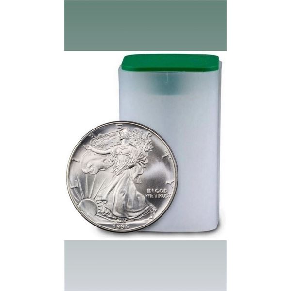 [20 coins] 1995 American Silver Eagle Roll GEM BU