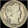 Image 1 : 1914-D Silver Barber Quarter NICELY CIRCULATED