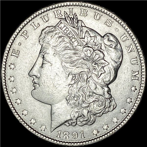 1891 Silver Morgan Dollar CLOSELY UNCIRCULATED