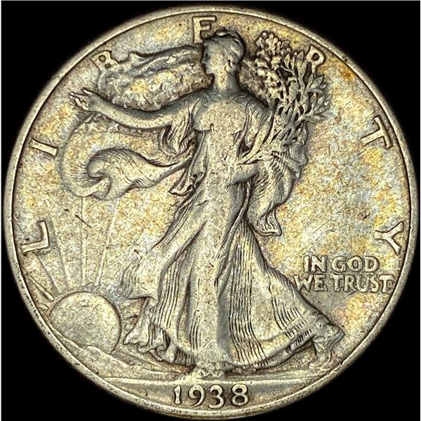 1938-D Walking Liberty Half Dollar LIGHTLY CIRCULATED