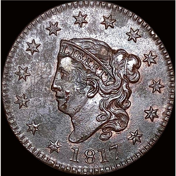 1817 Coronet Head Large Cent Plain Edge NICELY CIRCULATED