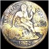 Image 1 : 1872 Seated Liberty Dime NICELY CIRCULATED