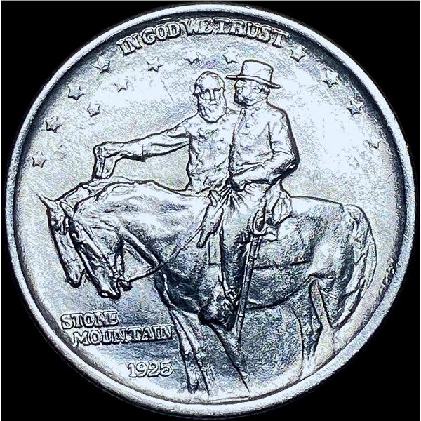 1925 Silver Stone Mountain Half Dollar GEM BU