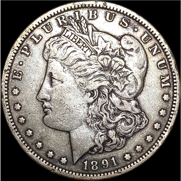 1891-CC Silver Morgan Dollar LIGHTLY CIRCULATED