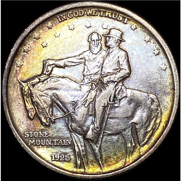 1925 Silver Stone Mountain Half Dollar CLOSELY UNCIRCULATED