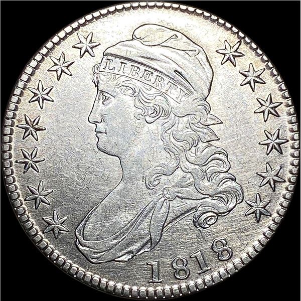1818 Capped Bust Half Dollar NEARLY UNCIRCULATED