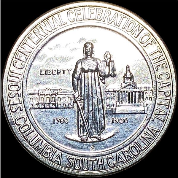 1936-S Silver Half Dollar Columbia SC UNC