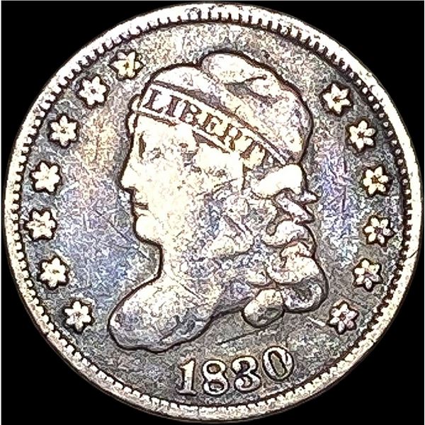 1830 Capped Bust Half Dime LIGHTLY CIRCULATED