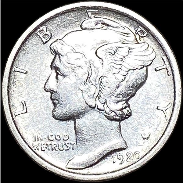 1920 Silver Mercury Dime CLOSELY UNCIRCULATED
