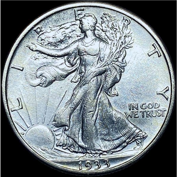 1933-S Walking Liberty Half Dollar CHOICE AU
