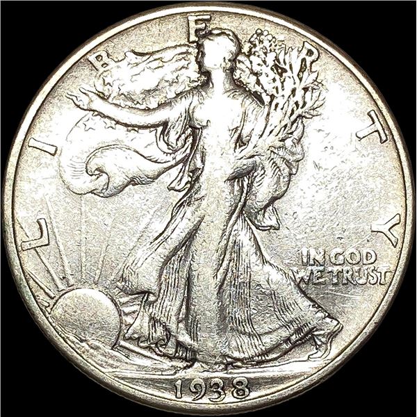 1938-D Walking Liberty Half Dollar NEARLY UNCIRCULATED