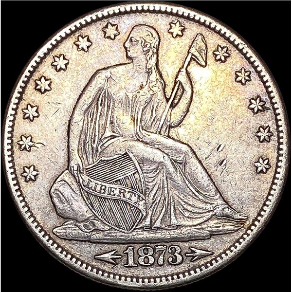 1873 Arrows Seated Liberty Half Dollar NEARLY UNCIRCULATED
