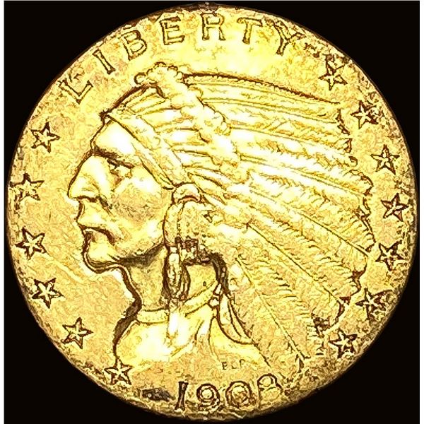 1908 Indian Head Gold Half Eagle $5 HIGH GRADE