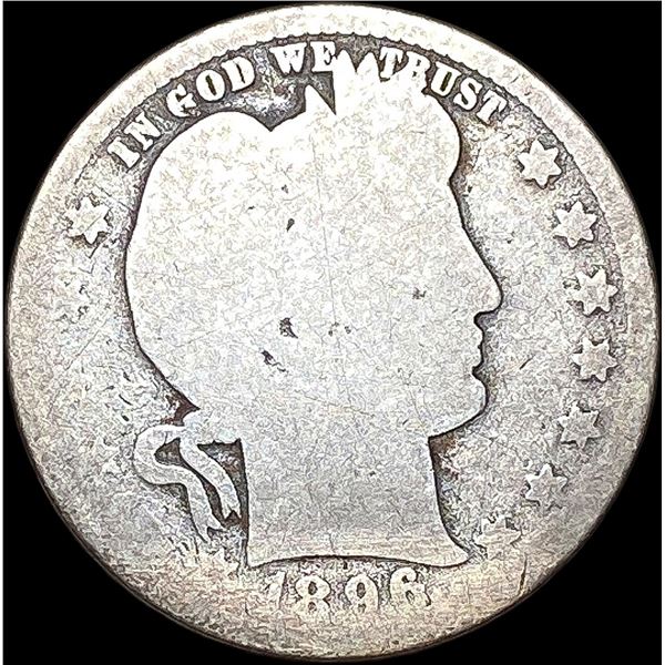 1896-O Silver Barber Quarter NICELY CIRCULATED