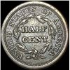 Image 2 : 1851 Braided Hair Half Cent CLOSELY UNCIRCULATED