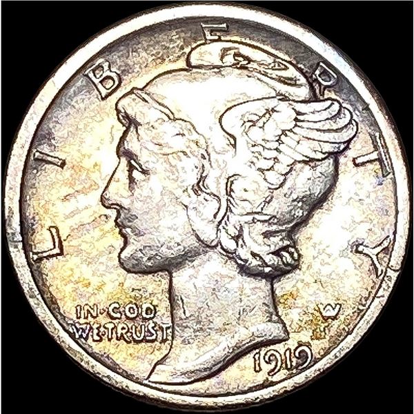 1919-S Silver Mercury Dime NEARLY UNCIRCULATED