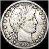 1912-S Silver Barber Half Dollar LIGHTLY CIRCULATED