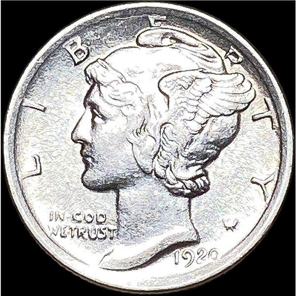 1920 Silver Mercury Dime CLOSELY UNCIRCULATED