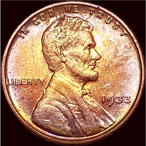 1933 Lincoln Wheat Cent CLOSELY UNCIRCULATED