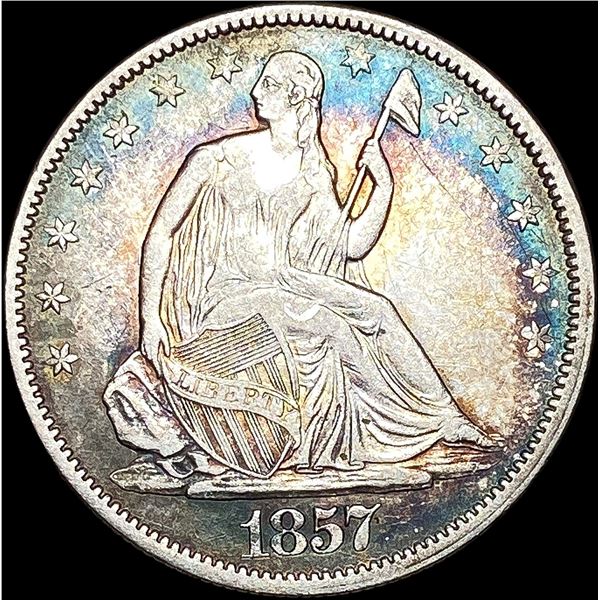 1857 Seated Liberty Half Dollar NEARLY UNCIRCULATED