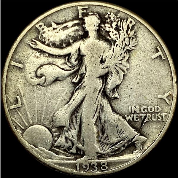 1938-D Walking Liberty Half Dollar LIGHTLY CIRCULATED