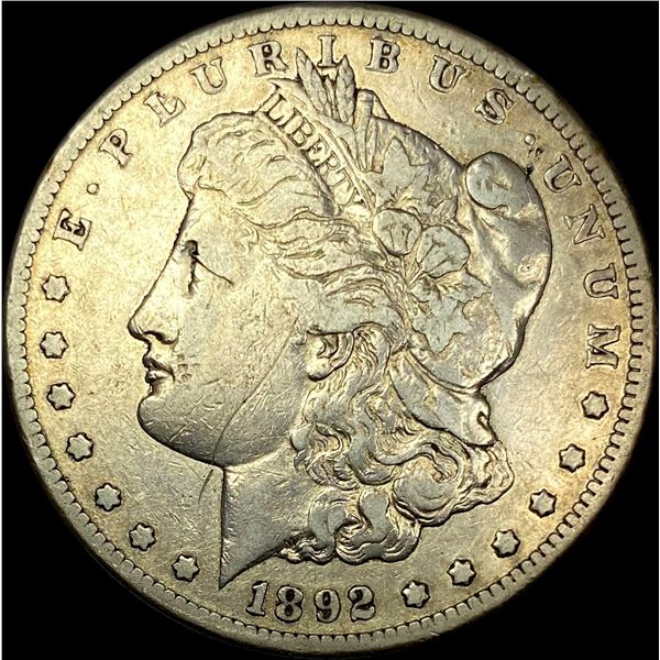1892-CC Silver Morgan Dollar ABOUT UNCIRCULATED
