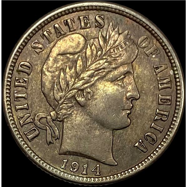 1914-D Silver Barber Dime CLOSELY UNCIRCULATED
