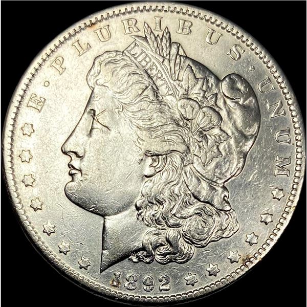 1892 Silver Morgan Dollar CLOSELY UNCIRCULATED
