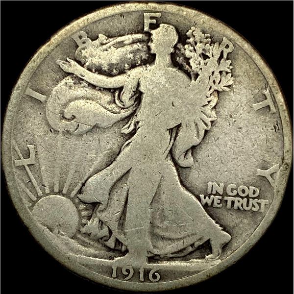 1916 Walking Liberty Half Dollar NICELY CIRCULATED