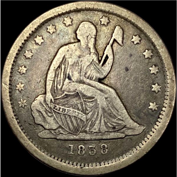 1838 Seated Liberty Quarter ABOUT UNCIRCULATED
