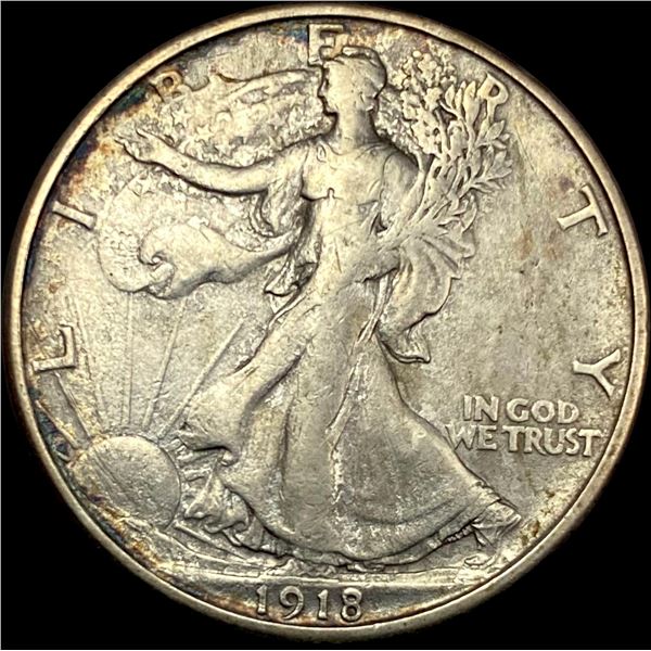 1918-S Half Dollar Walking Liberty AU