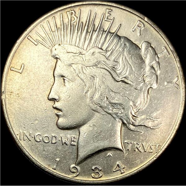 1934-D Silver Peace Dollar NEARLY UNCIRCULATED