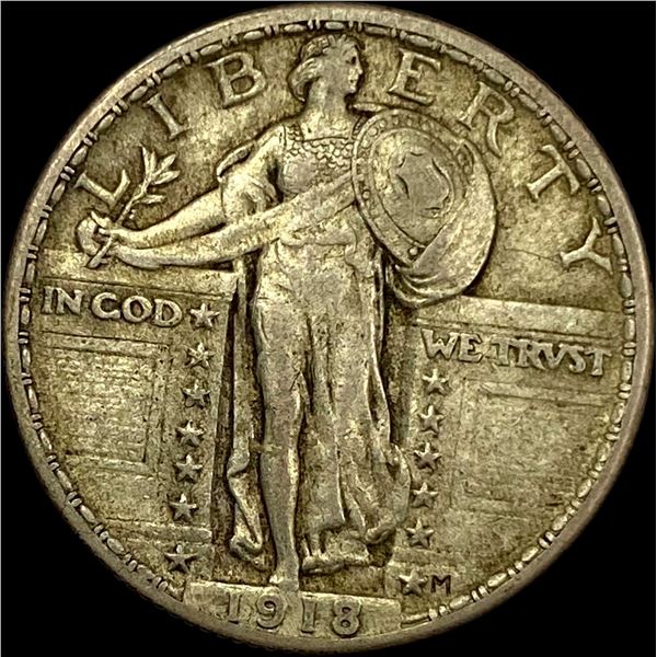 1918 Standing Liberty Quarter NEARLY UNCIRCULATED