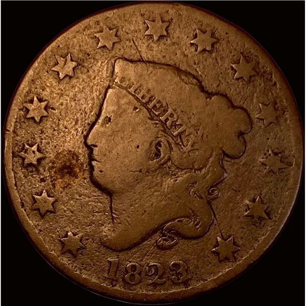 1823 Coronet Head Large Cent NICELY CIRCULATED