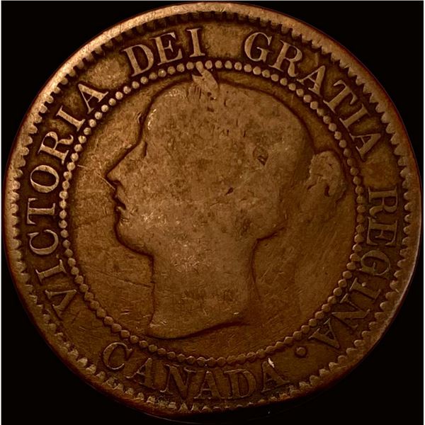 1858 Canada Large Cent Victoria NICELY CIRCULATED