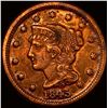 1845 Braided Hair Large Cent NEARLY UNCIRCULATED