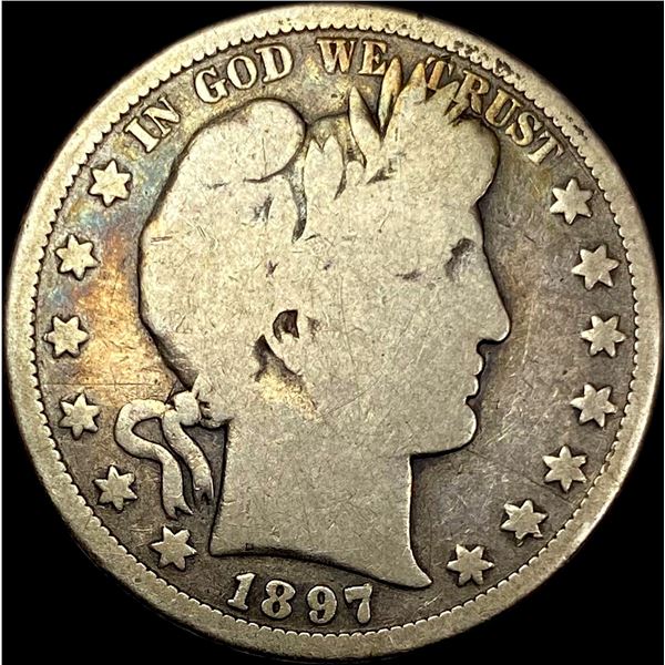 1897-S Silver Barber Half Dollar NICELY CIRCULATED