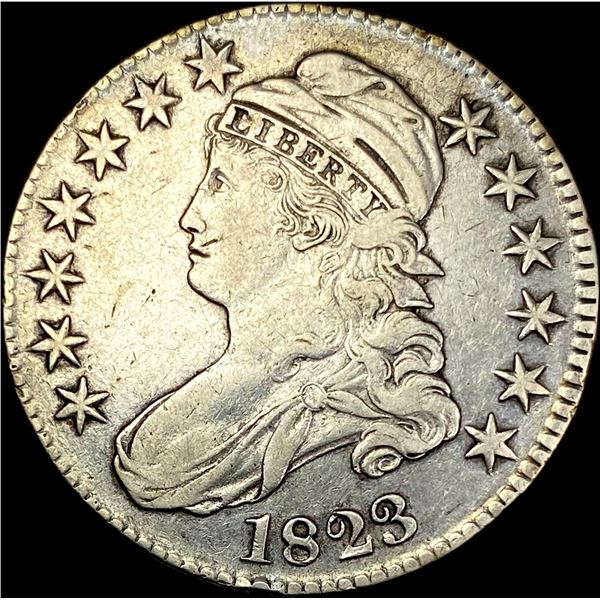 1823 Capped Bust Half Dollar NEARLY UNCIRCULATED