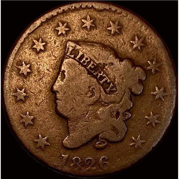 1826 Coronet Head Large Cent NICELY CIRCULATED