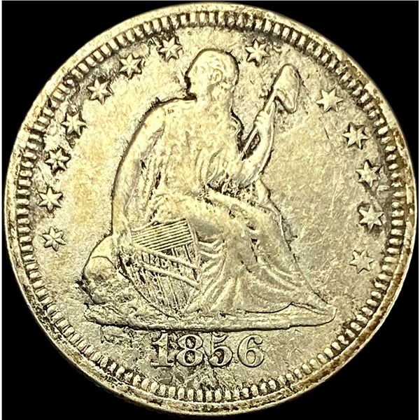 1856 Seated Liberty Quarter NEARLY UNCIRCULATED