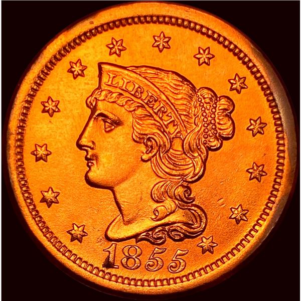 1855 Braided Hair Large Cent UNCIRCULATED