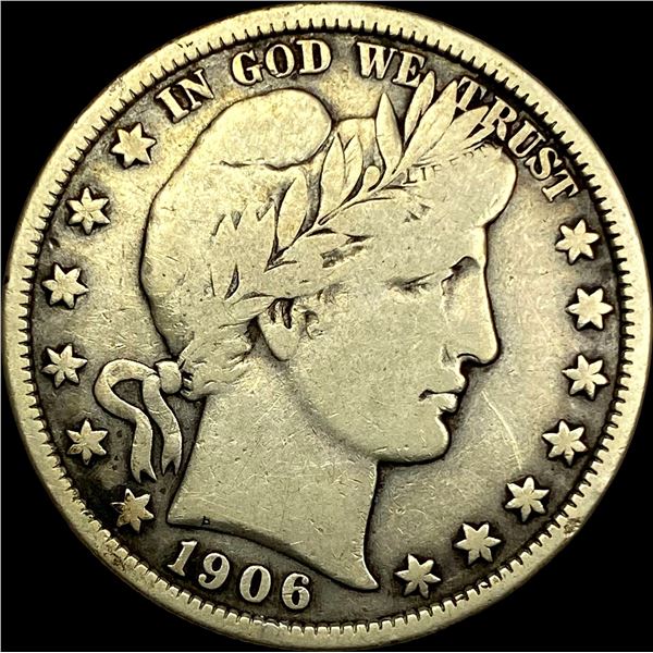 1906 Silver Barber Half Dollar LIGHTLY CIRCULATED