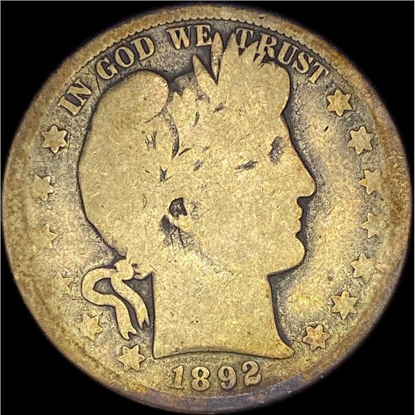 1892-S Silver Barber Half Dollar NICELY CIRCULATED