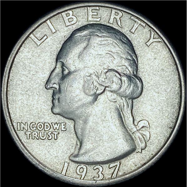 1937-S Silver Washington Quarter CHOICE AU