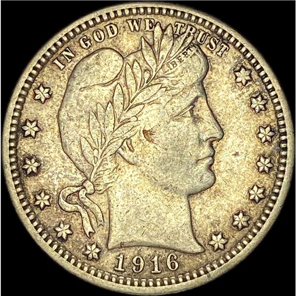 1916 Silver Barber Quarter NEARLY UNCIRCULATED