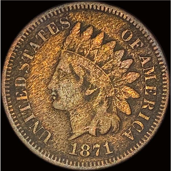 1871 Indian Head Cent LIGHTLY CIRCULATED