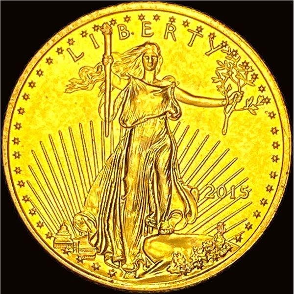 2015 1/10 oz Gold American Eagle $5 SUPERB GEM BU