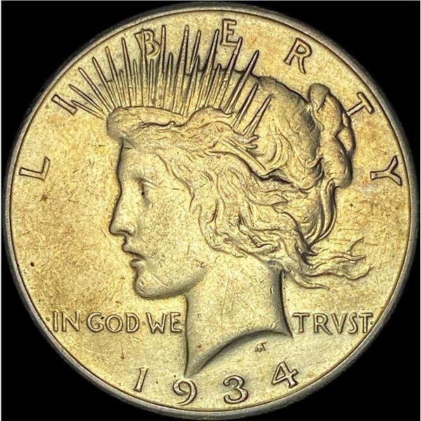 1934-S Silver Peace Dollar CLOSELY UNCIRCULATED