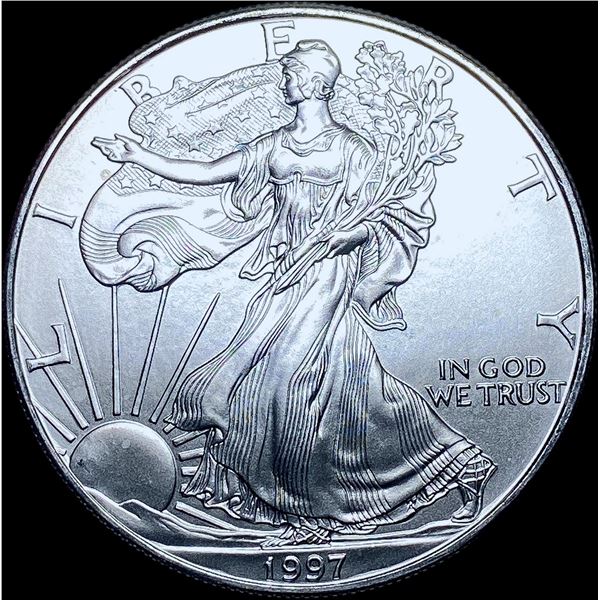 1997 1oz Silver American Eagle $1 SUPERB GEM BU