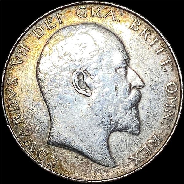1906 G.Britain Halfcrown-Edward VII NEARLY UNCIRCULATED